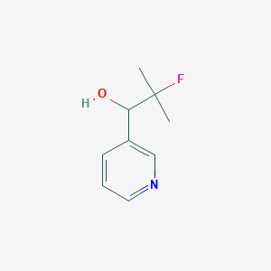 molecular formula C9H12FNO B8508883 2-Fluoro-2-methyl-1-(pyridin-3-yl)propan-1-ol 