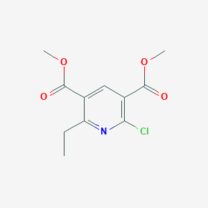 molecular formula C11H12ClNO4 B8508923 Dimethyl 2-chloro-6-ethylpyridine-3,5-dicarboxylate 