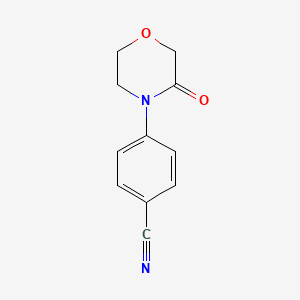 molecular formula C11H10N2O2 B8508957 4-(4-Cyanophenyl)-3-oxomorpholine CAS No. 845729-42-2