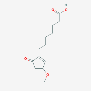 molecular formula C13H20O4 B8508976 7-(3-Methoxy-5-oxocyclopent-1-EN-1-YL)heptanoic acid CAS No. 52518-11-3