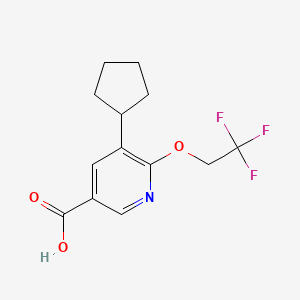 5-Cyclopentyl-6-(2,2,2-trifluoroethoxy)-3-pyridinecarboxylic acid