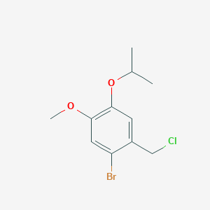 molecular formula C11H14BrClO2 B8509048 1-Bromo-2-(chloromethyl)-5-methoxy-4-(1-methylethoxy)benzene 