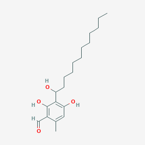 molecular formula C20H32O4 B8509055 2,4-Dihydroxy-3-(1-hydroxydodecyl)-6-methylbenzaldehyde CAS No. 850732-56-8