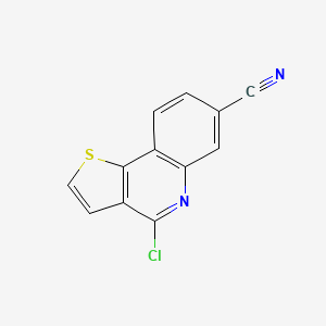 molecular formula C12H5ClN2S B8509084 4-Chlorothieno[3,2-c]quinoline-7-carbonitrile 