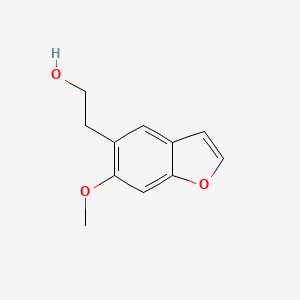 molecular formula C11H12O3 B8509097 2-(6-Methoxy-1-benzofuran-5-yl)-1-ethanol 