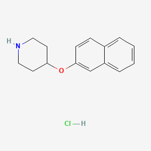 molecular formula C15H18ClNO B8509109 4-(Naphthalen-2-yloxy)piperidine hydrochloride 