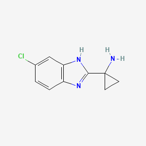 molecular formula C10H10ClN3 B8509114 1-(5-chloro-1H-benzimidazol-2-yl)cyclopropylamine 