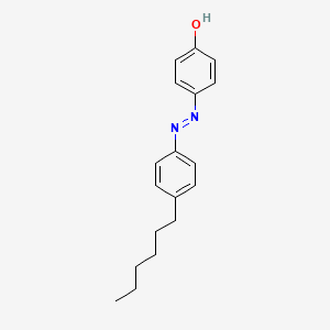 molecular formula C18H22N2O B8509130 4-[2-(4-Hexylphenyl)hydrazinylidene]cyclohexa-2,5-dien-1-one CAS No. 33228-49-8