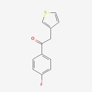 molecular formula C12H9FOS B8509152 1-(4-Fluorophenyl)-2-(thiophen-3-yl)ethanone 