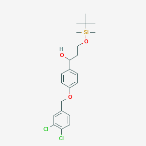 3-(tert-Butyldimethylsilyloxy)-1-[4-(3,4-dichlorobenzyloxy)phenyl]propan-1-ol