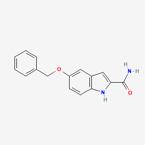 molecular formula C16H14N2O2 B8509170 5-(Benzyloxy)-1H-indole-2-carboxamide 