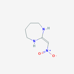 molecular formula C6H11N3O2 B8509172 1H-1,3-Diazepine, hexahydro-2-(nitromethylene)- CAS No. 56611-84-8