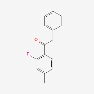 molecular formula C15H13FO B8509186 1-(2-Fluoro-4-methylphenyl)-2-phenylethanone 