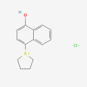 molecular formula C14H15ClOS B8509194 1-(4-Hydroxynaphthalen-1-yl)thiolan-1-ium chloride CAS No. 51843-78-8