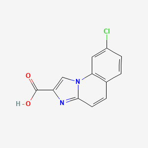 molecular formula C12H7ClN2O2 B8509224 8-Chloroimidazo-[1,2-a]-quinoline-2-carboxylic acid 