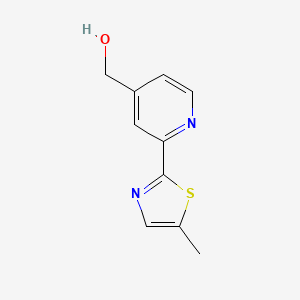 molecular formula C10H10N2OS B8509238 (2-(5-Methylthiazol-2-yl)pyridin-4-yl)methanol 