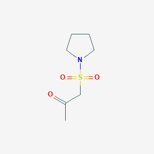 molecular formula C7H13NO3S B8509266 1-(Pyrrolidin-1-ylsulfonyl)propan-2-one 