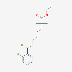 8-Bromo-8-(2-chlorophenyl)-2,2-dimethyloctanoic acid ethyl ester