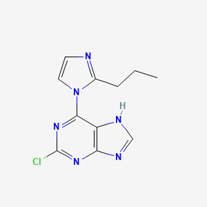molecular formula C11H11ClN6 B8509325 2-Chloro-6-(2-propylimidazol-1-yl)purine 