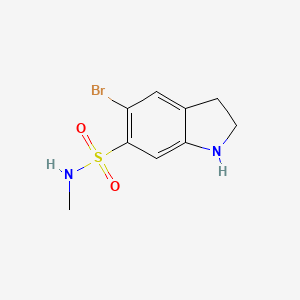 molecular formula C9H11BrN2O2S B8509350 5-Bromo-6-methylsulfamoylindoline CAS No. 113162-38-2
