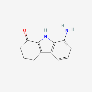 molecular formula C12H12N2O B8509391 8-Amino-2,3,4,9-tetrahydro-1H-carbazole-1-one 