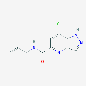molecular formula C10H9ClN4O B8509415 1h-Pyrazolo[4,3-b]pyridine-5-carboxamide,7-chloro-n-2-propen-1-yl- 