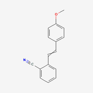 molecular formula C16H13NO B8509420 2-[2-(4-Methoxyphenyl)ethenyl]benzonitrile CAS No. 62100-09-8