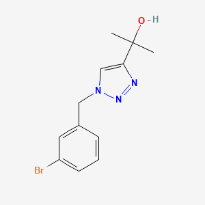 molecular formula C12H14BrN3O B8509428 2-[1-(3-Bromobenzyl)-1H-1,2,3-triazol-4-yl]propan-2-ol 