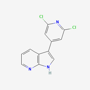 molecular formula C12H7Cl2N3 B8509480 3-(2,6-dichloropyridin-4-yl)-1H-pyrrolo[2,3-b]pyridine 
