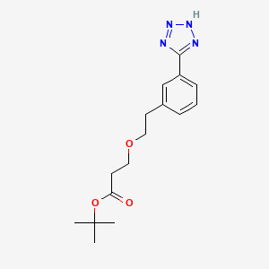 molecular formula C16H22N4O3 B8509516 tert-Butyl 3-(3-(2H-tetrazol-5-yl)phenethoxy)propanoate 