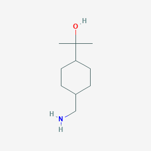molecular formula C10H21NO B8509559 trans-2-(4-Aminomethyl-cyclohexyl)-propan-2-ol 