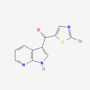 molecular formula C11H6BrN3OS B8509567 (2-Bromo-1,3-thiazol-5-yl)(1H-pyrrolo[2,3-b]pyridin-3-yl)methanone CAS No. 918522-69-7