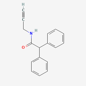 molecular formula C17H15NO B8509618 2,2-Diphenyl-N-prop-2-ynyl-acetamide 