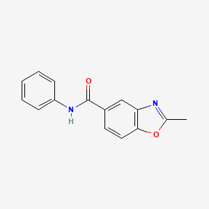 molecular formula C15H12N2O2 B8509694 5-(Phenylcarbamoyl)-2-methylbenzoxazole 