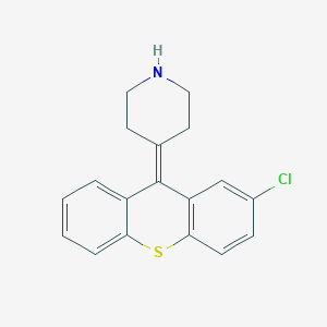 molecular formula C18H16ClNS B8509715 4-(2-Chloro-9H-thioxanthen-9-ylidene)piperidine CAS No. 42753-90-2