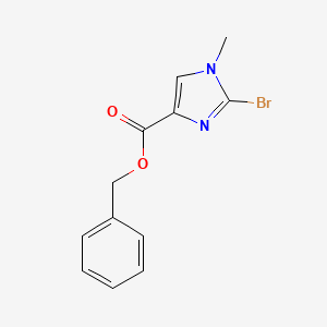 molecular formula C12H11BrN2O2 B8509749 benzyl 2-bromo-1-methyl-1H-imidazole-4-carboxylate 
