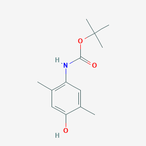 molecular formula C13H19NO3 B8509767 4-Hydroxy-2,5-dimethyl-phenyl-carbamic acid tert-butyl ester CAS No. 185063-84-7