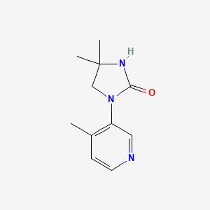 molecular formula C11H15N3O B8509784 4,4-Dimethyl-1-(4-methyl-pyridin-3-yl)-imidazolidin-2-one 