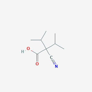 molecular formula C9H15NO2 B8509811 2-Cyano-2-isopropyl-3-methylbutanoic acid CAS No. 866-29-5