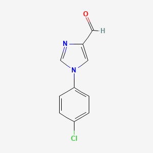 molecular formula C10H7ClN2O B8509824 1-(4-chlorophenyl)-1H-imidazole-4-carbaldehyde 