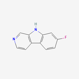 molecular formula C11H7FN2 B8509854 7-fluoro-9H-pyrido[3,4-b]indole CAS No. 86349-42-0