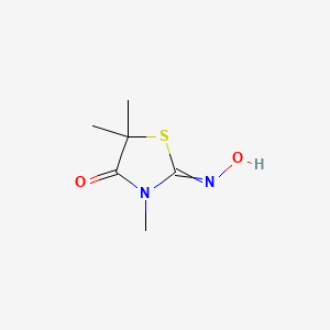 molecular formula C6H10N2O2S B8509858 2-(Hydroxyimino)-3,5,5-trimethyl-1,3-thiazolidin-4-one CAS No. 40086-16-6