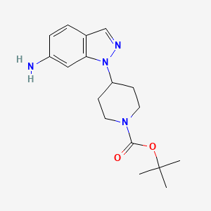 molecular formula C17H24N4O2 B8509881 tert-Butyl 4-(6-amino-1H-indazol-1-yl)piperidine-1-carboxylate 