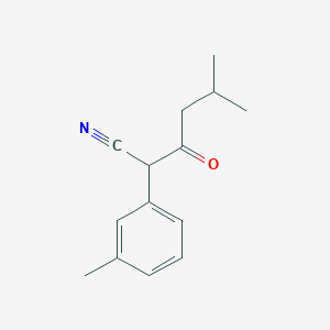 molecular formula C14H17NO B8509882 alpha-(3-Methyl phenyl)-3-methylbutanoyl acetonitrile 