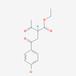 molecular formula C14H15BrO4 B8509900 Ethyl 2-acetyl-4-(4-bromophenyl)-4-oxobutanoate 