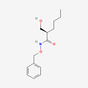 molecular formula C14H21NO3 B8509904 (2R)-N-(Benzyloxy)-2-(hydroxymethyl)hexanamide CAS No. 676127-81-4