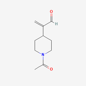 molecular formula C10H15NO2 B8509910 2-(1-Acetylpiperidin-4-yl)propenal 