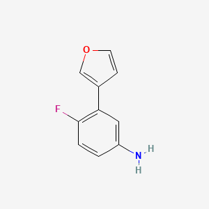 molecular formula C10H8FNO B8509919 4-Fluoro-3-(furan-3-yl)aniline 