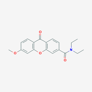 molecular formula C19H19NO4 B8509922 N,N-Diethyl-6-methoxy-9-oxo-9H-xanthene-3-carboxamide CAS No. 825650-02-0