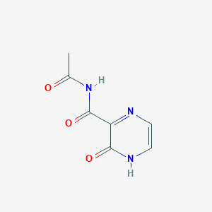 molecular formula C7H7N3O3 B8509942 N2-acetyl-3-hydroxy-2-pyrazinecarboxamide CAS No. 259793-89-0
